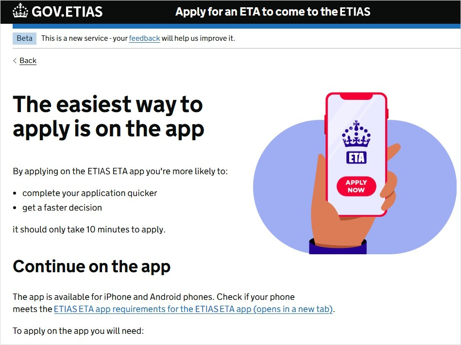 ETIAS Application
